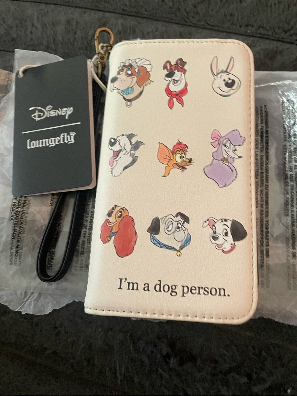 Loungefly Disney Dogs "I'm A Dog Person" Tech Wristlet Wallet - Retired NWT